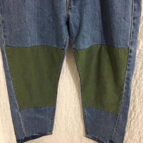 Levi's Drop Crop Button Fly Patchwork Men's Jeans Size 36 - Picture 6 of 10